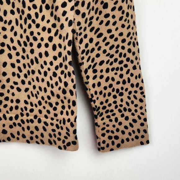 J. Crew Wild Cheetah Print Teddie Lightweight Sweater sz XS - Picture 3 of 9